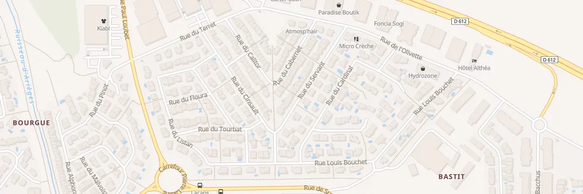 Plan du 30 Rue du Servant à Béziers