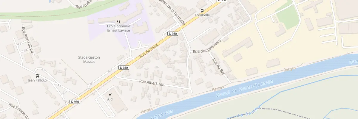 Plan du 9001 Rue du Canal à Saint-Quentin