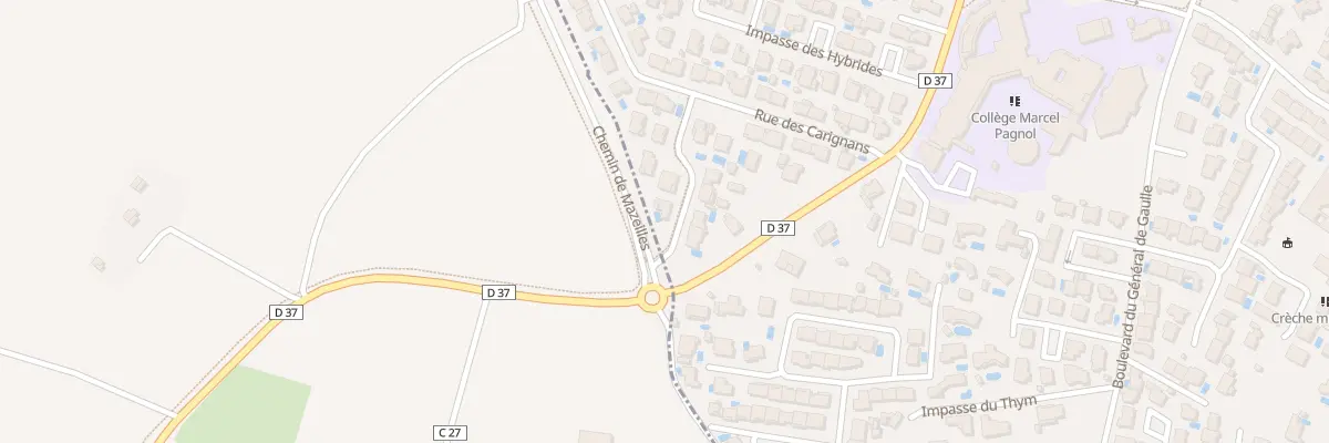 Plan du 28 Rue des Carignans à Sérignan