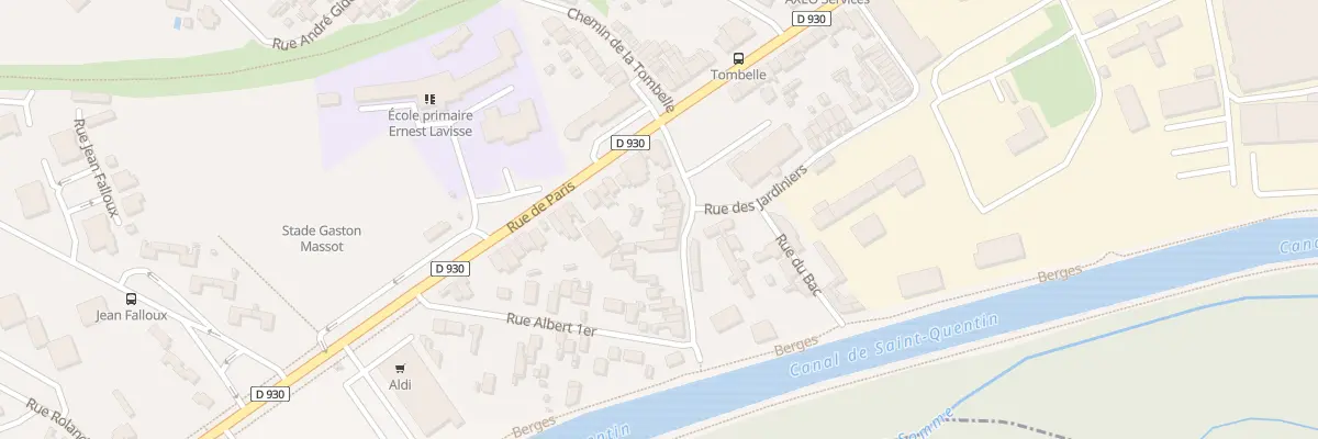 Plan du 14 Rue du Canal à Saint-Quentin