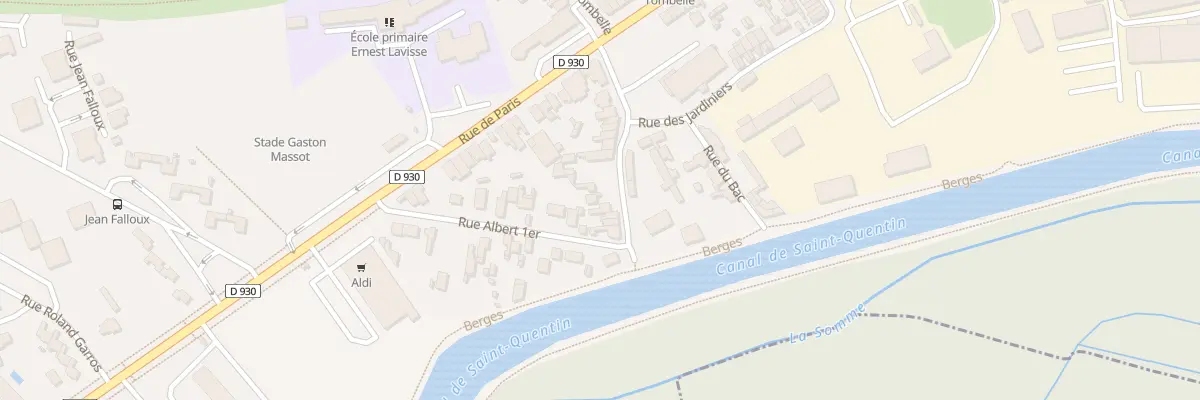 Plan du 32 Rue du Canal à Saint-Quentin