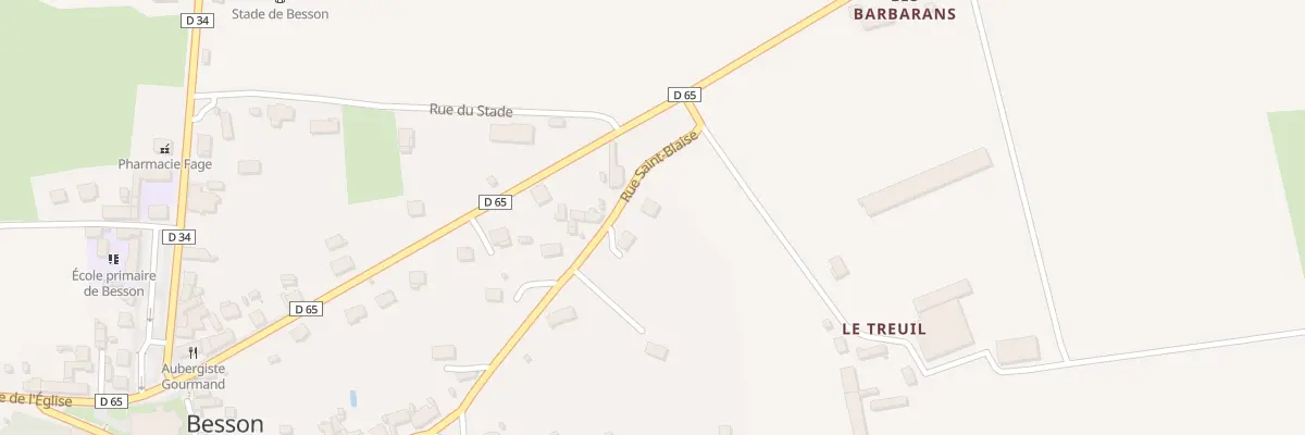 Plan du 12 Rue Saint Blaise à Besson