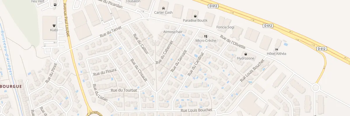 Plan du 20 Rue du Servant à Béziers