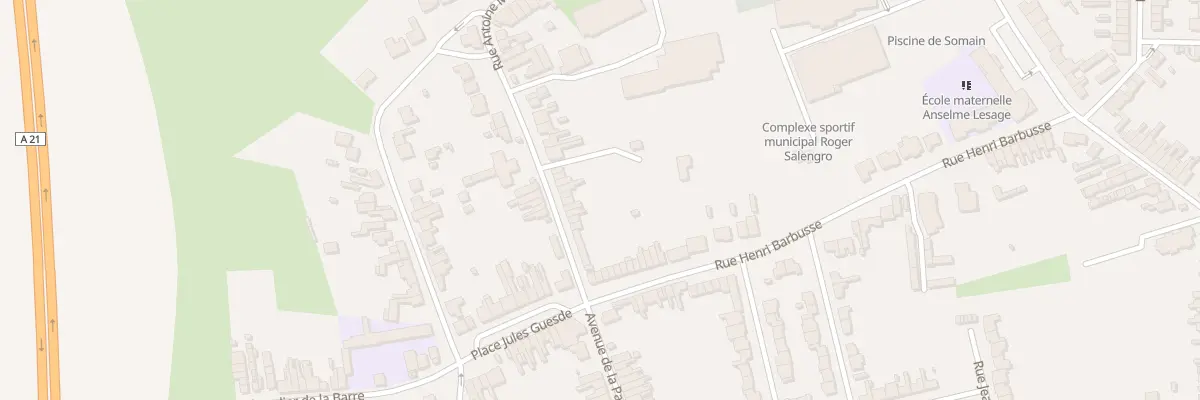 Plan du 8 Rue Antoine Mercier à Somain