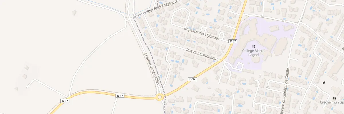 Plan du 13 Rue des Carignans à Sérignan
