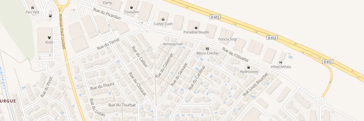 Plan du 12 Rue du Servant à Béziers