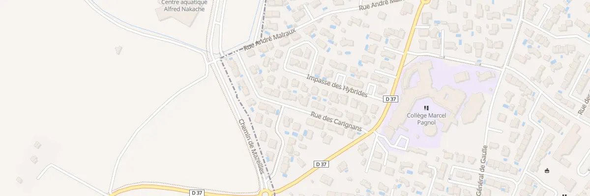 Plan du 18 Rue des Carignans à Sérignan