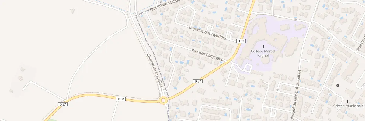 Plan du 11 Rue des Carignans à Sérignan