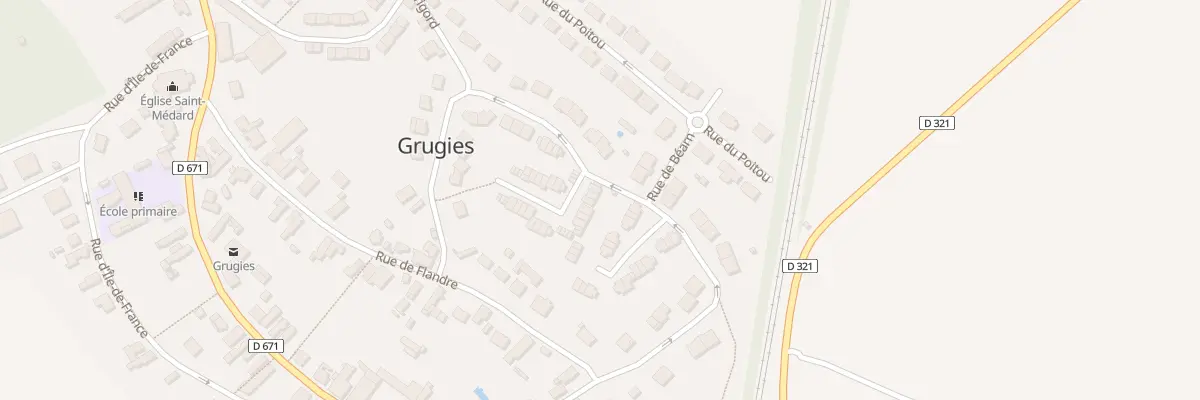 Plan du 3 Rue de Bretagne à Grugies
