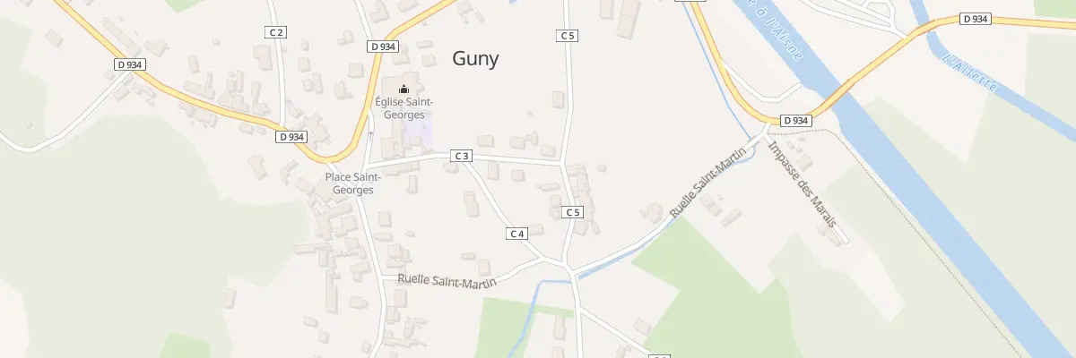 Plan du 4 Rue des Lilas à Guny