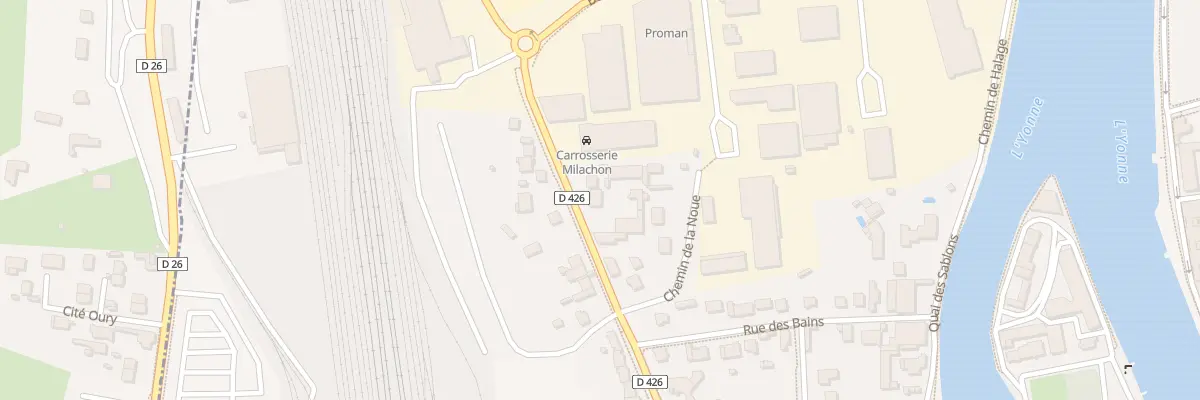 Plan du 90B Rue Bellocier à Sens