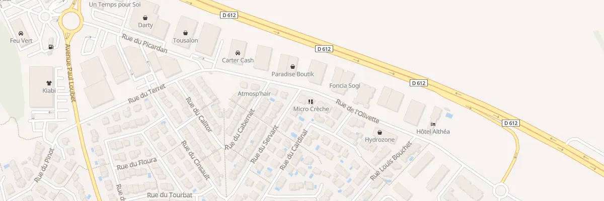 Plan du 1 Rue du Servant à Béziers