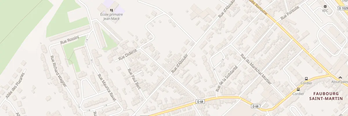 Plan du 72 Rue d’Aboukir à Saint-Quentin