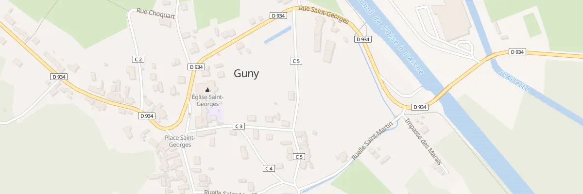 Plan du 2 Rue St Pierre à Guny