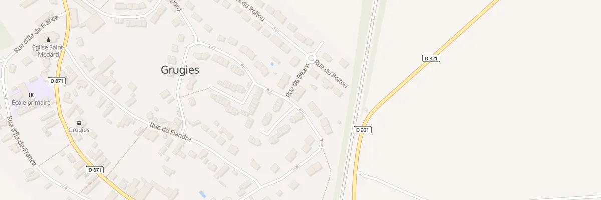 Plan du 2 Rue du Bearn à Grugies
