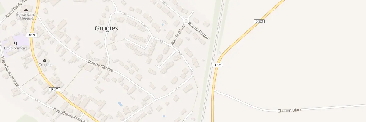 Plan du 1 Rue d’Auvergne à Grugies