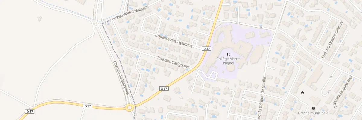 Plan du 6 Rue des Carignans à Sérignan