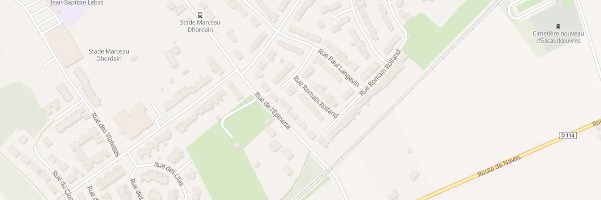 Plan du 14 Rue Romain Rolland à Escaudœuvres