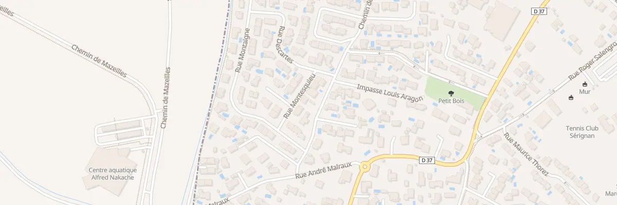 Plan du 8 Rue Montesquieu à Sérignan