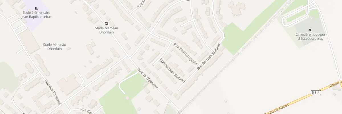 Plan du 1 Rue Romain Rolland à Escaudœuvres