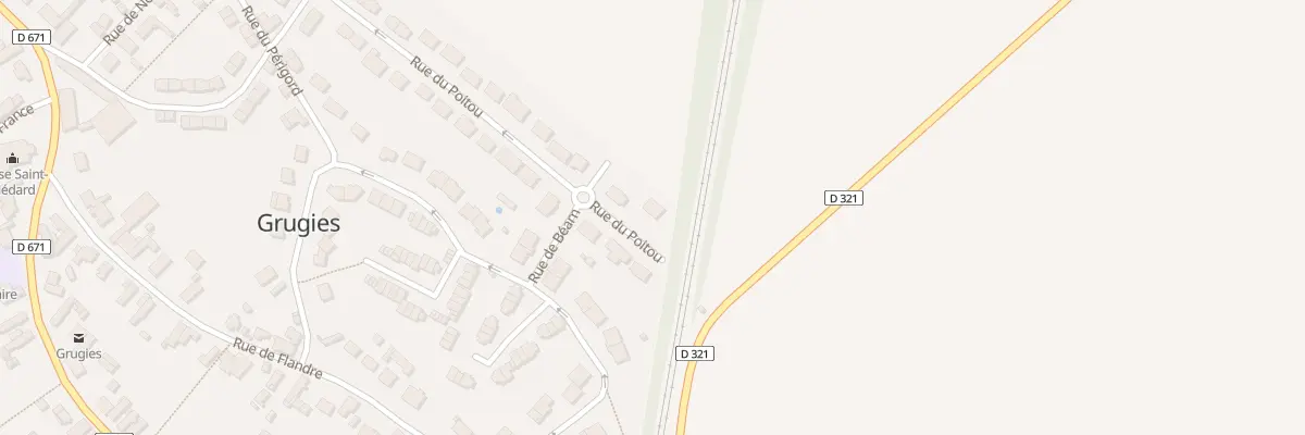 Plan du 28 Rue du Poitou à Grugies