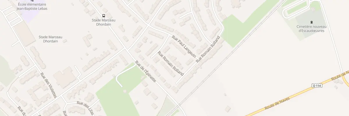 Plan du 7 Rue Romain Rolland à Escaudœuvres