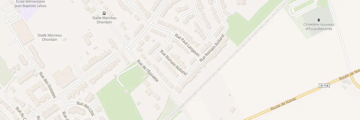 Plan du 9 Rue Romain Rolland à Escaudœuvres