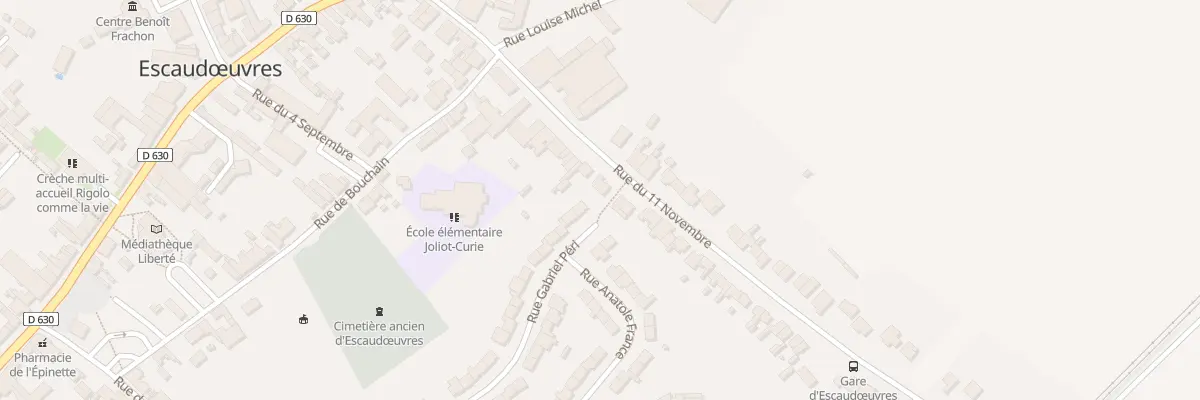 Plan du 14 Rue du Onze Novembre à Escaudœuvres