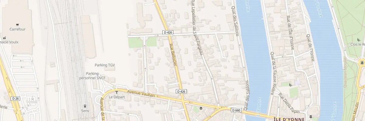 Plan du 38 Rue Bellocier à Sens