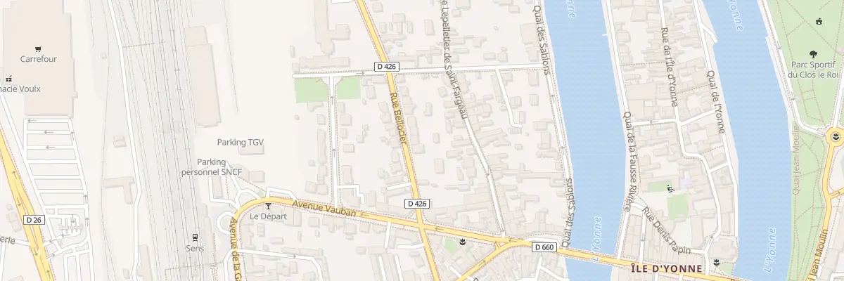 Plan du 36 Rue Bellocier à Sens