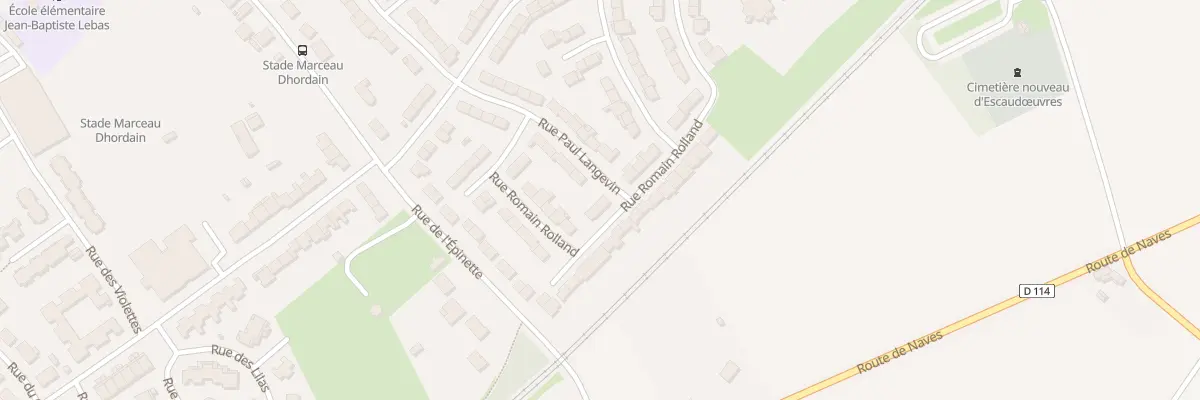 Plan du 17 Rue Romain Rolland à Escaudœuvres