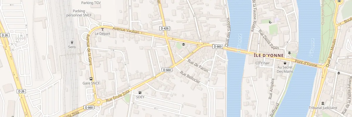 Plan du 16 Rue Bellocier à Sens