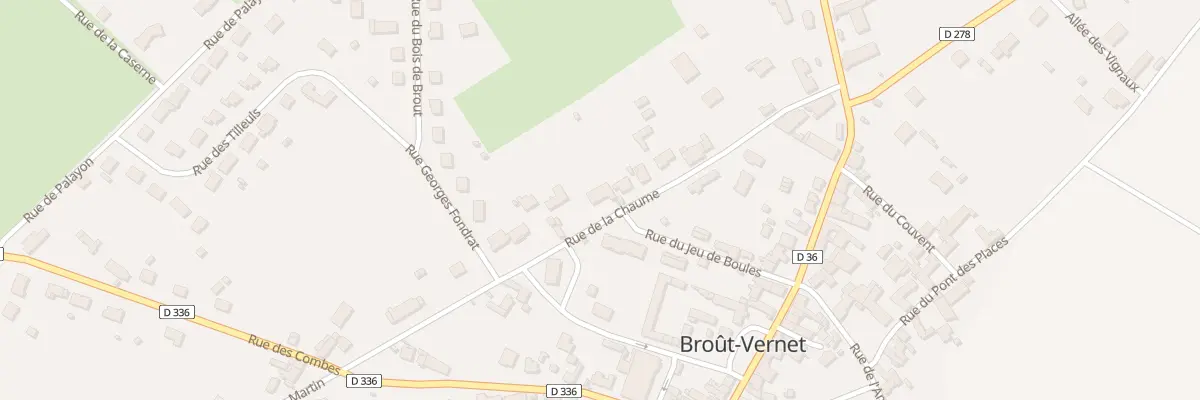 Plan du 16 Rue de la Chaume à Broût-Vernet