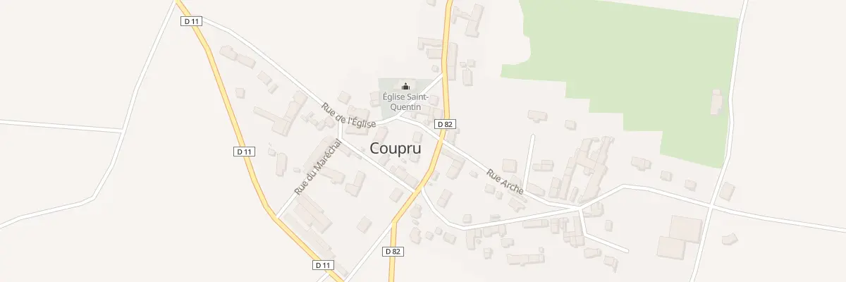 Plan du 1 Rue de l’Eglise à Coupru