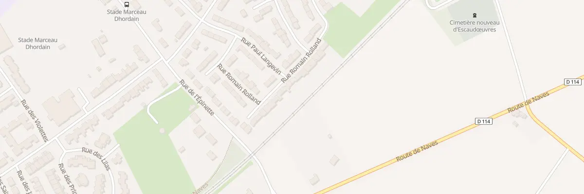 Plan du 38 Rue Romain Rolland à Escaudœuvres