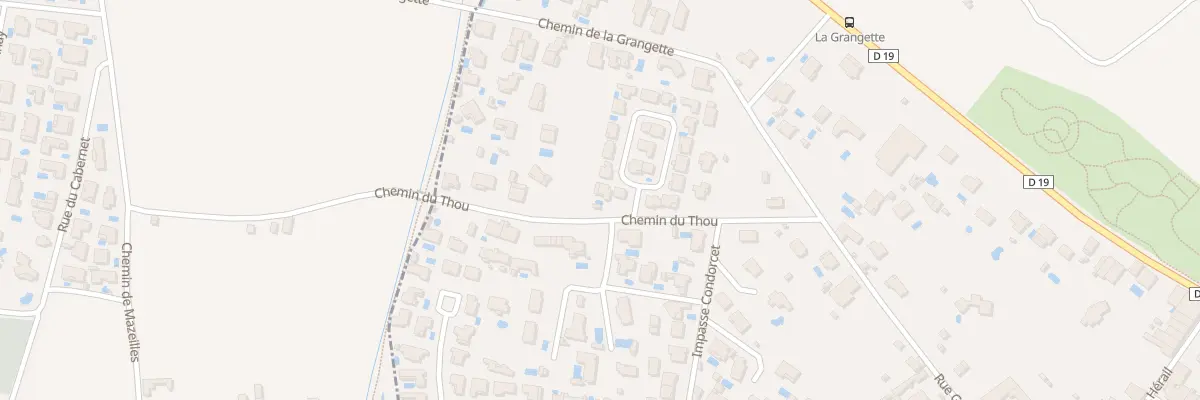 Plan du 9B Che du Thou à Sérignan