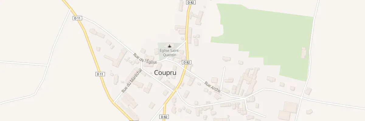 Plan du 2 Rue de l’Eglise à Coupru
