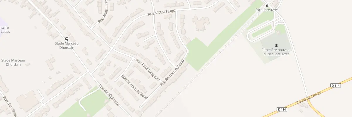 Plan du 25 Rue Romain Rolland à Escaudœuvres