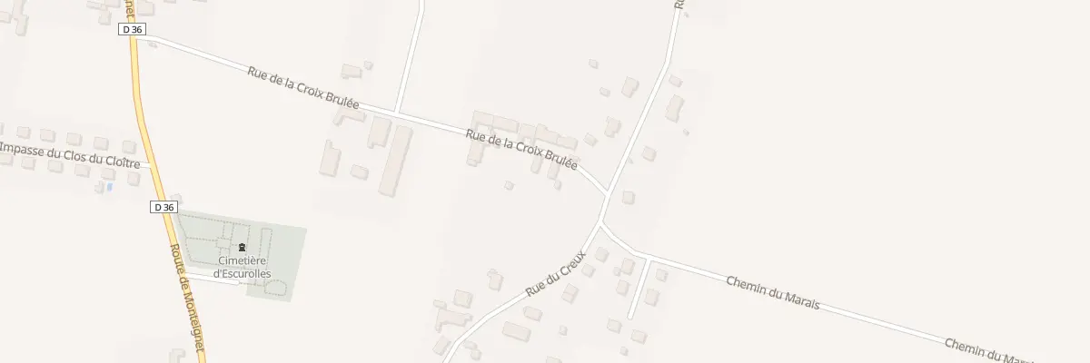 Plan du 18 Rue de la Croix Brulée à Escurolles