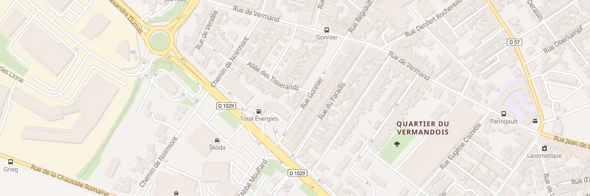 Plan du 20 Rue Gonnier à Saint-Quentin