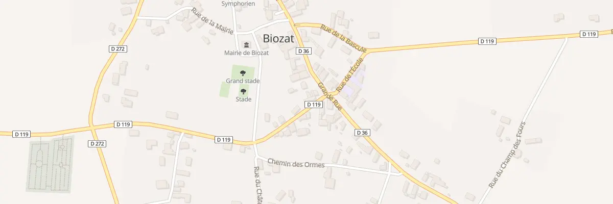 Plan du 2 Rte de Charmes à Biozat