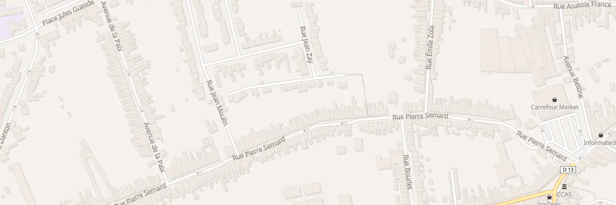 Plan du 106 Rue Pierre Semard à Somain