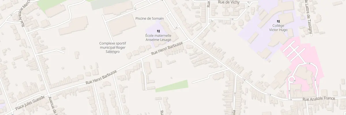 Plan du 11 Rue Henri Barbusse à Somain