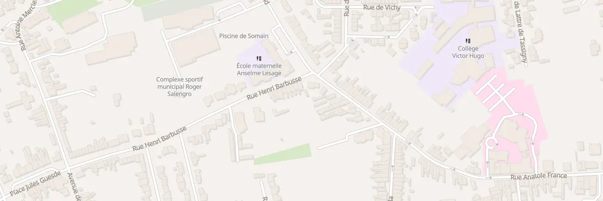 Plan du 3 Rue Henri Barbusse à Somain