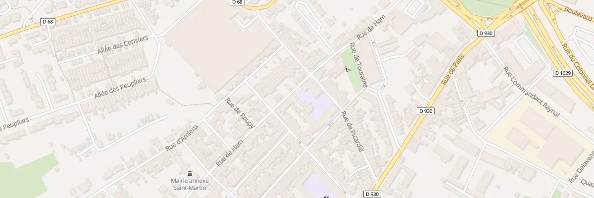 Plan du 57B Rue de Ham à Saint-Quentin
