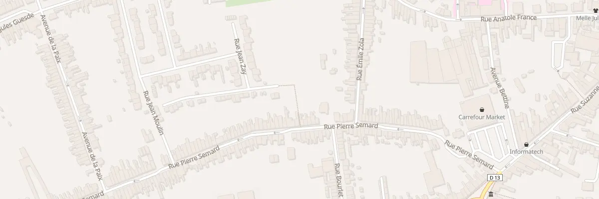 Plan du 80 Rue Pierre Semard à Somain