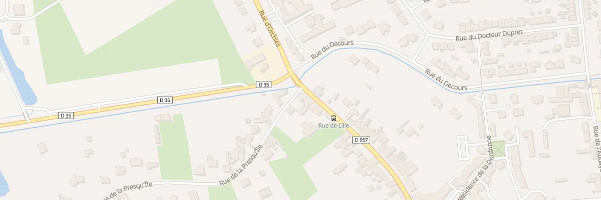 Plan du 111 Rue du Faubourg de Lille à Marchiennes