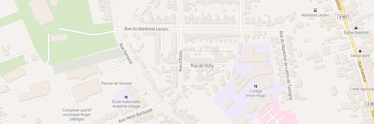 Plan du 22 Rue d’Evian à Somain