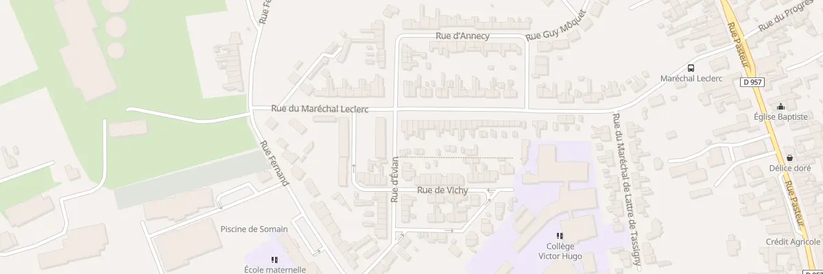 Plan du 69 Rue du Marechal Leclerc à Somain