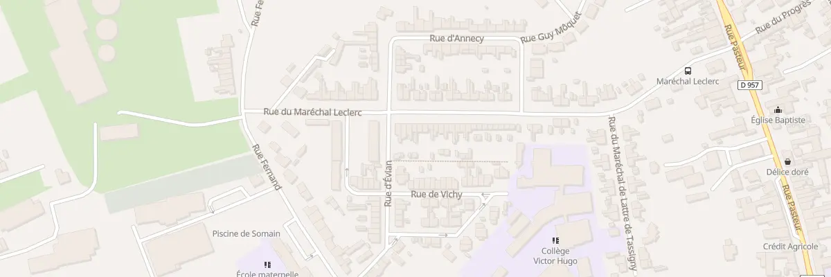 Plan du 65 Rue du Marechal Leclerc à Somain